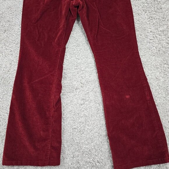 Levis 725 Pants Women 32 Red Corduroy Bootcut High Rise Stretch Cowgirl Western - Picture 2 of 14